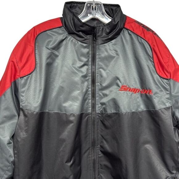 Men's Snap-On Tools Red Black Gray Puffer Winter Jacket Coat Size Large XL - Picture 3 of 13